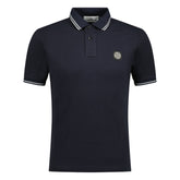 STONE ISLANDCotton Logo Polo T-Shirt Twin Tip Navy