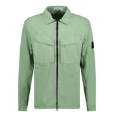 STONE ISLANDBASIC BADGE OVER-SHIRT MINT GREEN
