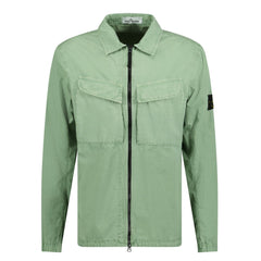 STONE ISLANDBASIC BADGE OVER-SHIRT MINT GREEN