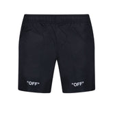 OFF-WHITE "OFF" WRITING DESIGN SWIM SHORTS BLACK