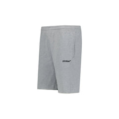 OFF-WHITE WRITING LOGO SHORTS GREY