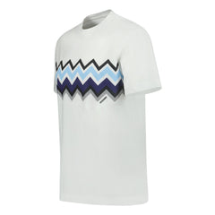 MISSONI ZIG ZAG LOGO T-SHIRT WHITE / BLUE