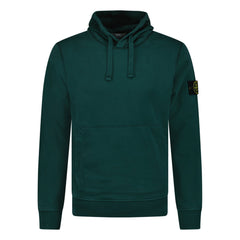 STONE ISLAND BASIC BADGE HOODED SWEATSHIRT DARK GREEN