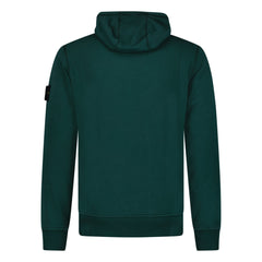 STONE ISLAND BASIC BADGE HOODED SWEATSHIRT DARK GREEN