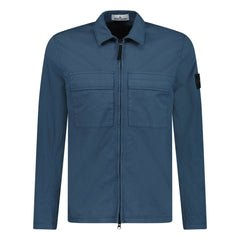 STONE ISLAND ZIP UP OVERSHIRT DARK BLUE