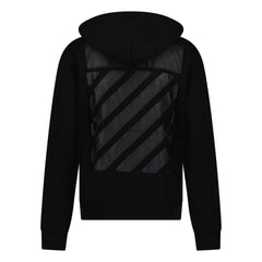 OFF-WHITE OFF DIAG KNITTED ZIP HOODIE BLACK