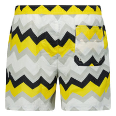 MISSONI ZIG ZAG SWIM SHORTS WHITE / YELLOW