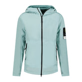 STONE ISLAND GARMENT DYED CRINKLE REPS NY ZIP-UP JACKET BLUE