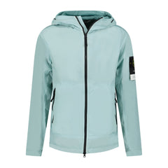 STONE ISLAND GARMENT DYED CRINKLE REPS NY ZIP-UP JACKET BLUE