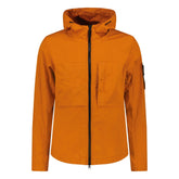 STONE ISLAND SUPIMA COTTON JACKET SIENNA BROWN ORANGE