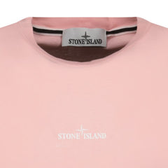 STONE ISLAND DIGITAL COMPASS PRINT LOGO T-SHIRT PINK