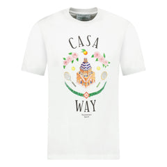 CASABLANCA CASA WAY PRINT T-SHIRT WHITE