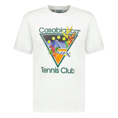 CASABLANCA CASA TENNIS CLUB DESIGN T-SHIRT WHITE