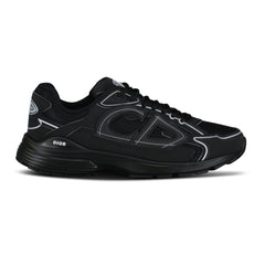 DIOR B30 TRIPLE BLACK REFLECTIVE TRAINERS