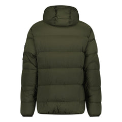 STONE ISLAND HOODED PUFFER JACKET IN SEAMLESS TUNNEL NYLON KHAKI