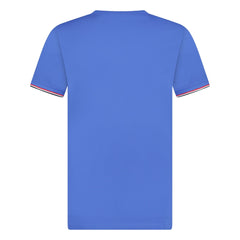 MONCLER BADGE LOGO T-SHIRT BLUE