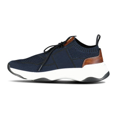 BERLUTI SHADOW KNIT TRAINERS NAVY BLUE