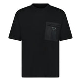 PRADA COTTON PLAQUE LOGO T-SHIRT XL