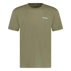 OFF WHITE BRICKS SLIM ARROW T-SHIRT KHAKI GREEN