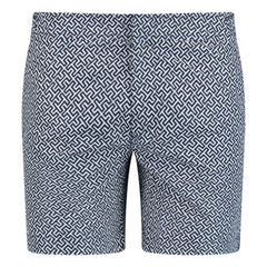 ORLEBAR BROWN BULLDOG TESSELLATED PRINT SWIM SHORTS BLUE / WHITE