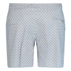 ORLEBAR BROWN BULLDOG GEOMETRIC JACQUARD SWIM SHORTS WHITE / BLUE