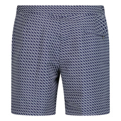 ORLEBAR BROWN BULLDOG GEOMETRIC PRINT SWIM SHORTS BLUE