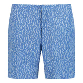 ORLEBAR BROWN BULLDOG LEAF PRINTED SWIM SHORTS BLUE