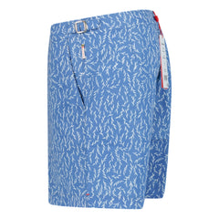ORLEBAR BROWN BULLDOG LEAF PRINTED SWIM SHORTS BLUE