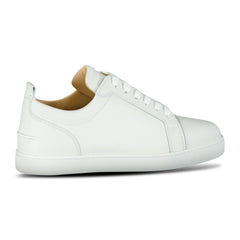 CHRISTIAN LOUBOUTIN 'LOUIS JUNIOR FLAT CALF' WHITE TRAINERS