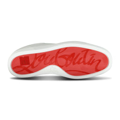 CHRISTIAN LOUBOUTIN 'LOUIS JUNIOR FLAT CALF' WHITE TRAINERS