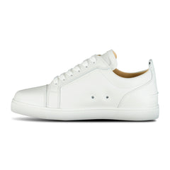 CHRISTIAN LOUBOUTIN 'LOUIS JUNIOR FLAT CALF' WHITE TRAINERS