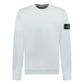 STONE ISLAND CREW NECK LIGHT SWEATSHIRT LIGHT BLUE