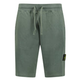 STONE ISLAND OLD TREATMENT BERMUDA SHORTS KHAKI GREEN