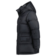 BURBERRY HAWORTH MID LENGTH PUFFER JACKET BLACK