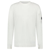 CP COMPANY KNITTED CREW NECK SWEATSHIRT IVORY