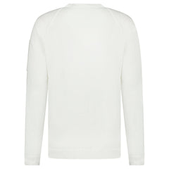 CP COMPANY KNITTED CREW NECK SWEATSHIRT IVORY