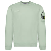 STONE ISLAND CREW NECK SWEATSHIRT GREEN
