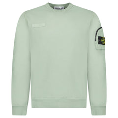STONE ISLAND CREW NECK SWEATSHIRT GREEN