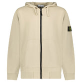 STONE ISLAND ZIP-UP HOODIE BEIGE
