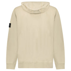 STONE ISLAND ZIP-UP HOODIE BEIGE