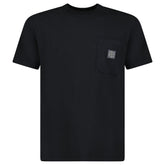 STONE ISLAND COMPASS POCKET LOGO CREWNECK T-SHIRT BLACK