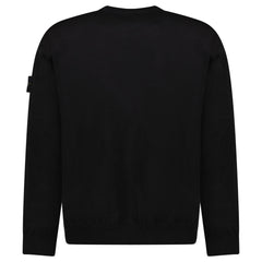 STONE ISLAND KNITTED CREW NECK SWEATER BLACK