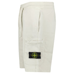 STONE ISLAND BADGE SHORTS CREAM