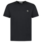 STONE ISLAND COMPASS LOGO CREWNECK T-SHIRT BLACK