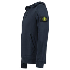 STONE ISLAND BADGE HOODED SWEATSHIRT NAVY