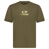 CP COMPANY 30/1 JERSEY GRAPHIC LOGO T-SHIRT KHAKI