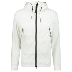 CP COMPANY SOFT SHELL GOGGLE JACKET WHITE