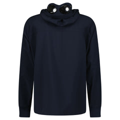 CP COMPANY SOFT SHELL GOGGLE JACKET NAVY BLUE