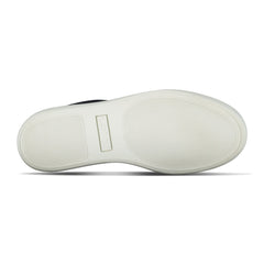 LANVIN DBB1 SUEDE PATENT TOE TRAINER NAVY BLUE