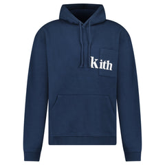 KITH LOGO HOODIE NAVY